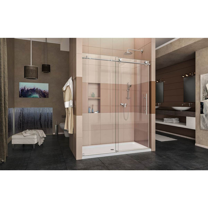 Enigma-X 76" High x 60" Wide Sliding Frameless Shower Door with Clear Glass - image 7