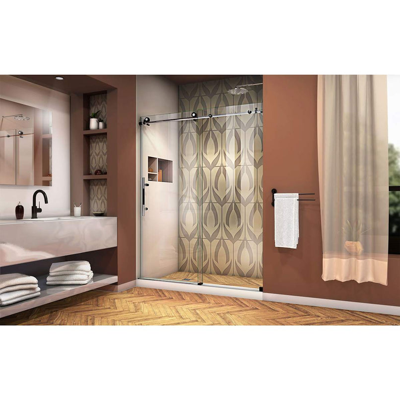 Enigma-X 76" High x 60" Wide Sliding Frameless Shower Door with Clear Glass - image 9