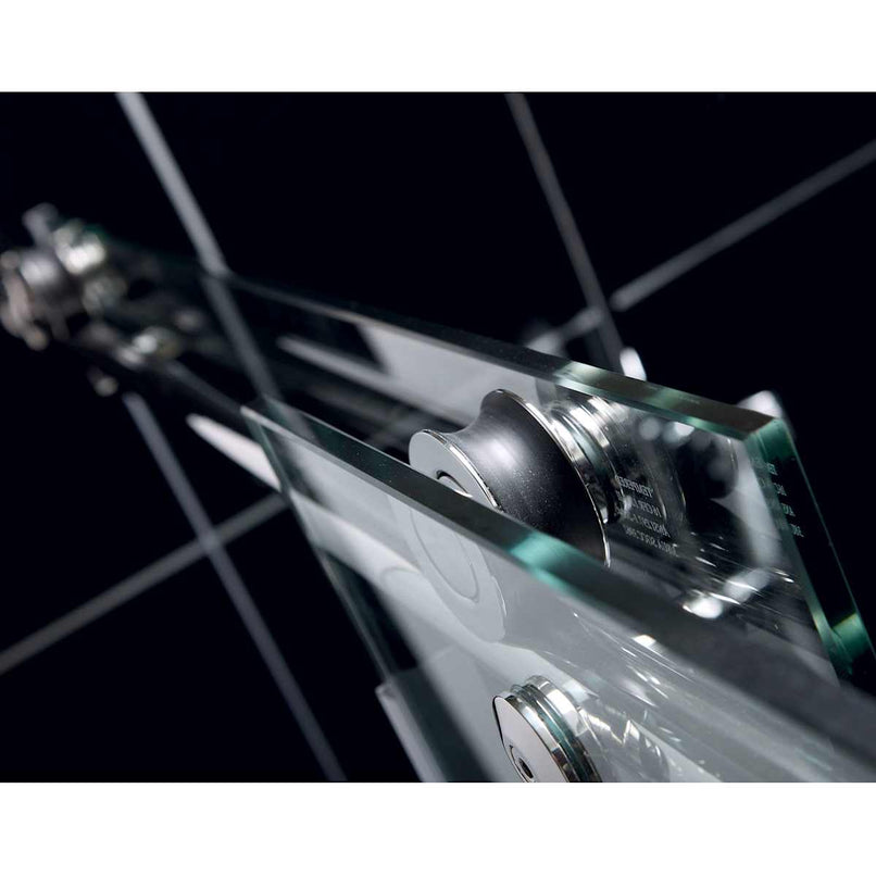 Enigma-X 76" High x 72" Wide Sliding Frameless Shower Door with Clear Glass - image 3