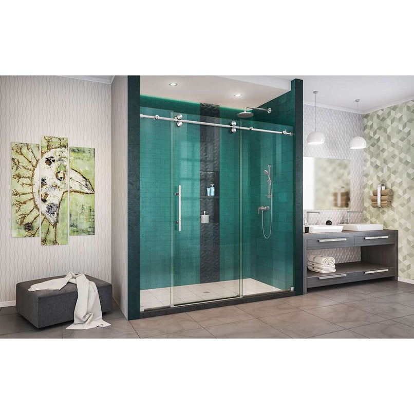 Enigma-XO 68-72" W x 76" H Fully Frameless Sliding Shower Door - image 2
