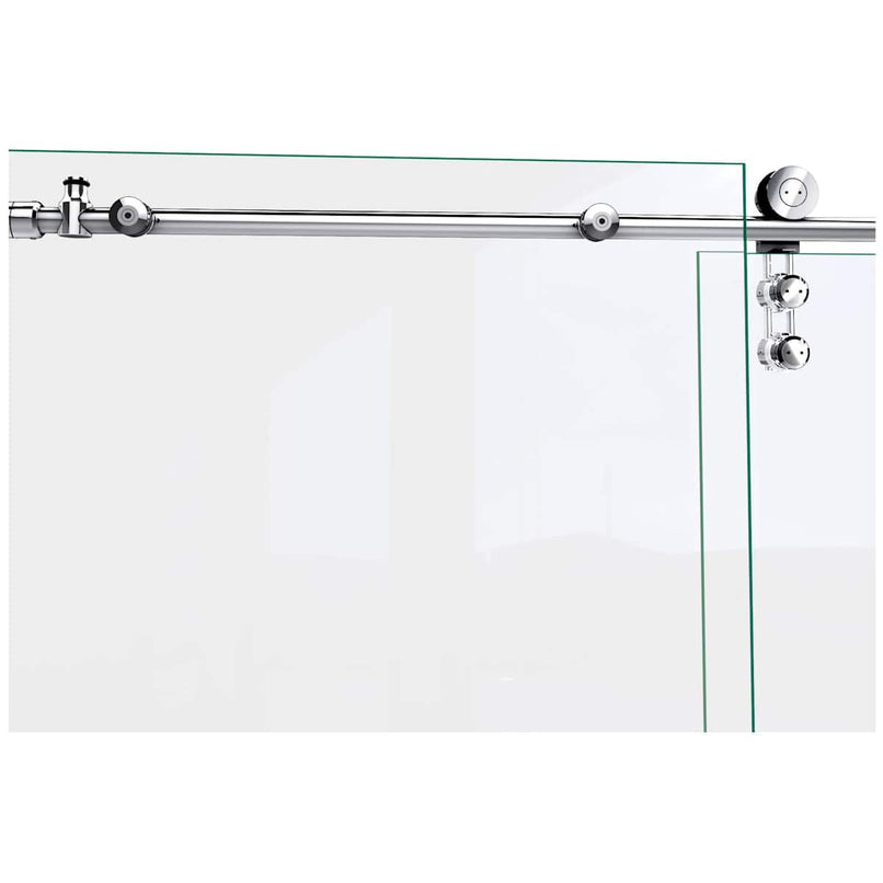 Enigma-Z 76" High x 60" Wide Sliding Frameless Shower Door with Clear Glass - image 5