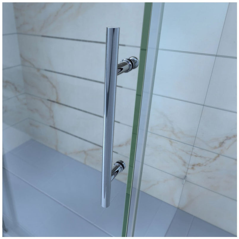 Enigma-Z 76" High x 60" Wide Sliding Frameless Shower Door with Clear Glass - image 7