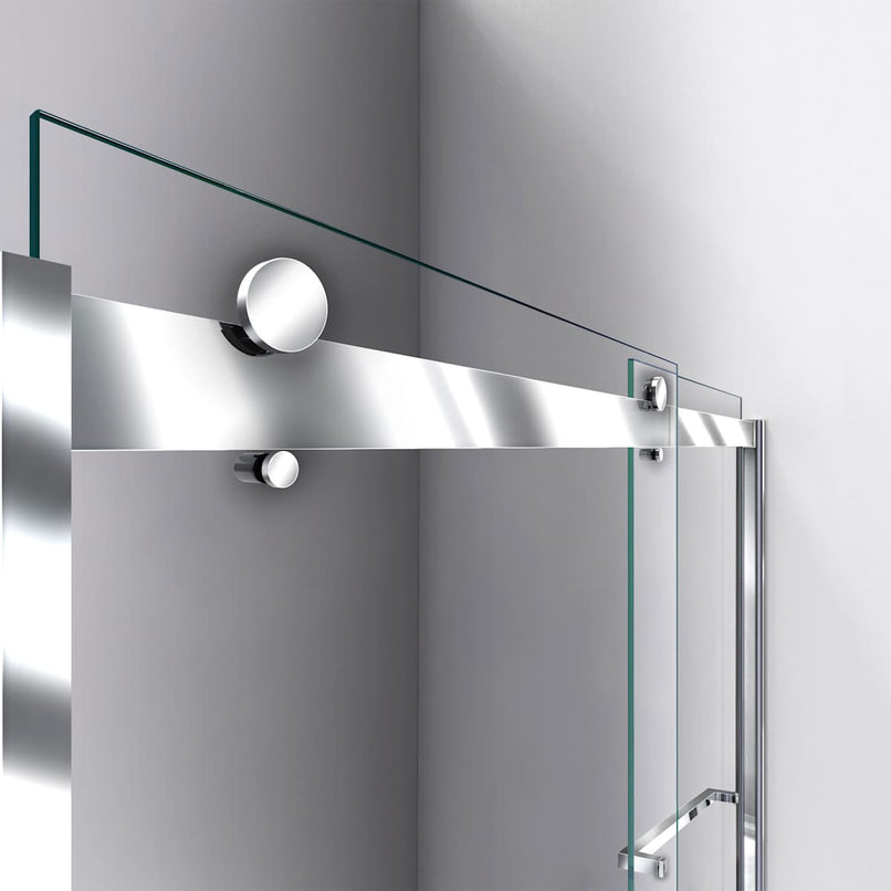 Sapphire 76" High x 48" Wide Sliding Frameless Shower Door with Clear Glass - image 11
