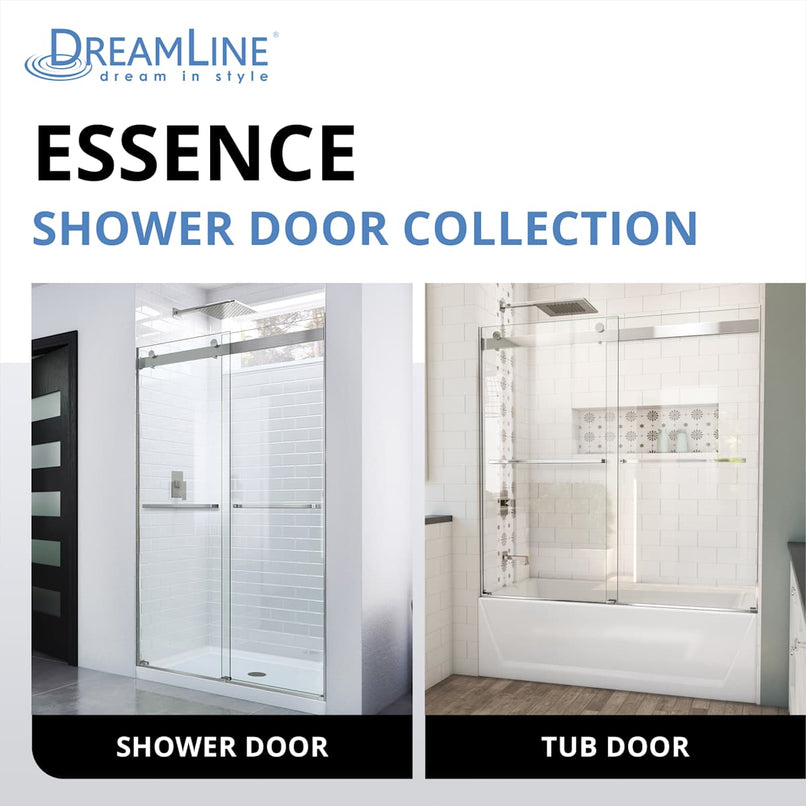 Essence 44-48" W x 76" H Frameless Bypass Shower Door - image 10