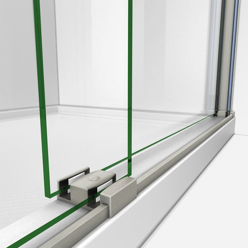 Sapphire 60" High x 60" Wide Bypass Frameless Tub Door with Clear Glass - image 18