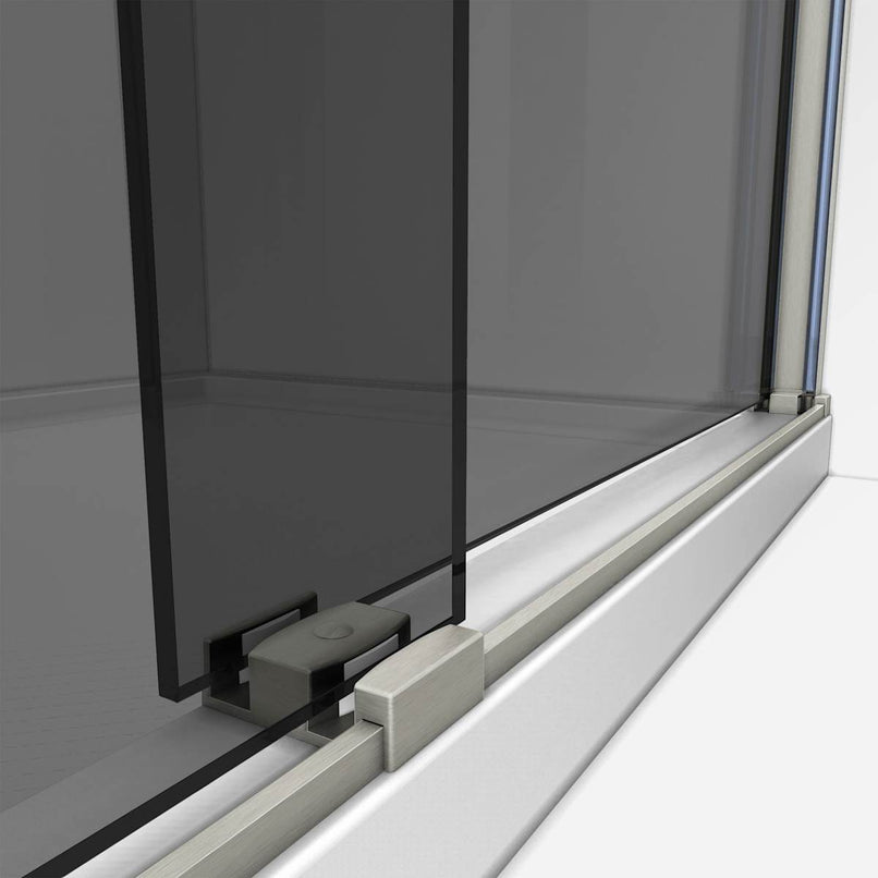 Sapphire 60" High x 60" Wide Bypass Frameless Tub Door with Tinted Glass - image 5
