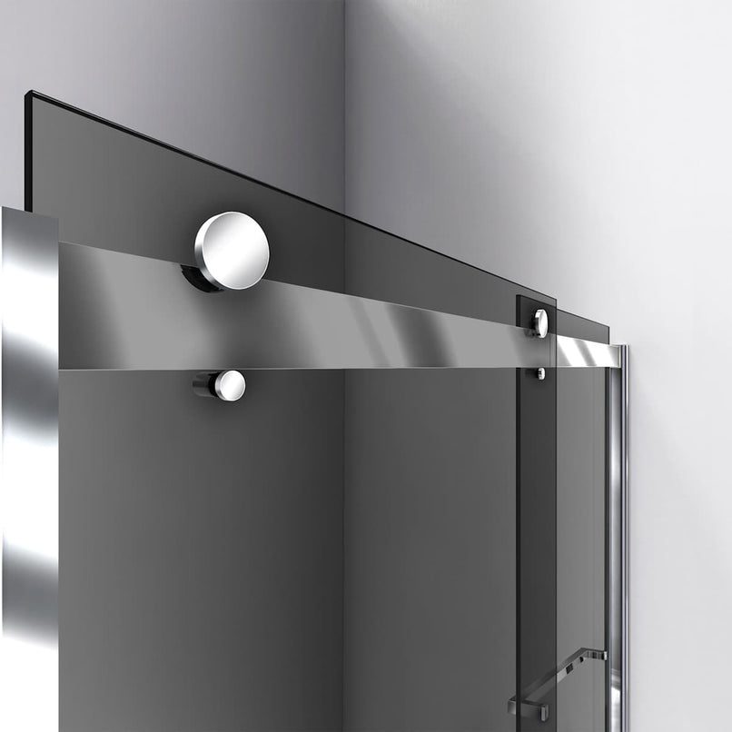 Sapphire 60" High x 60" Wide Bypass Frameless Tub Door with Tinted Glass - image 15