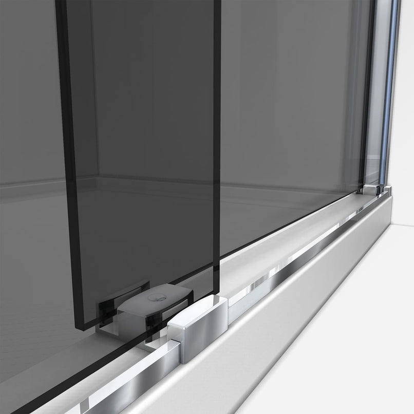 Sapphire 60" High x 60" Wide Bypass Frameless Tub Door with Tinted Glass - image 17