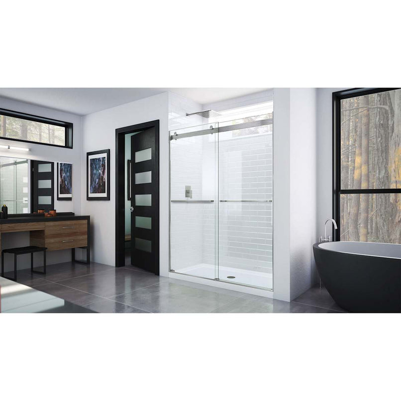 Essence 76" High x 60" Wide Bypass Frameless Shower Door with Clear Glass - image 18