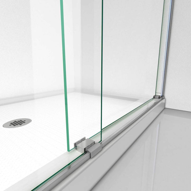 Essence 76" High x 60" Wide Bypass Frameless Shower Door with Clear Glass - image 24
