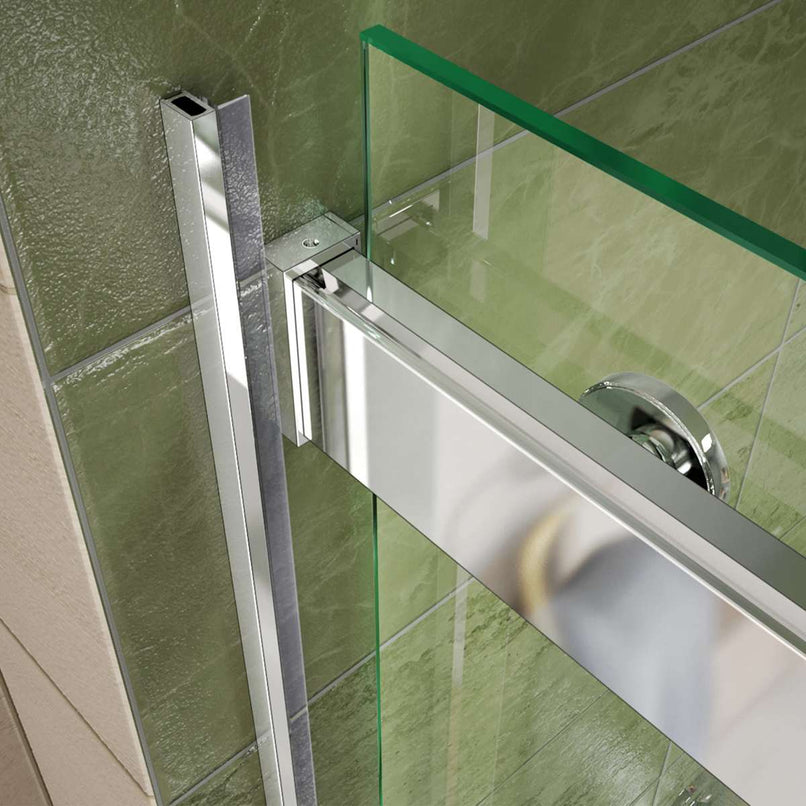 Essence 76" High x 60" Wide Bypass Frameless Shower Door with Clear Glass - image 4