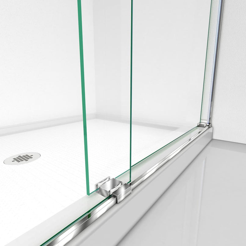 Essence 76" High x 60" Wide Bypass Frameless Shower Door with Clear Glass - image 5