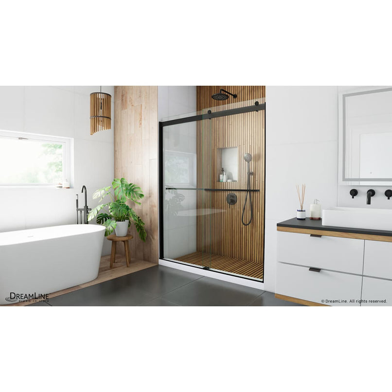 Sapphire 76" High x 60" Wide Bypass Semi Frameless Shower Door with Clear Glass - image 10