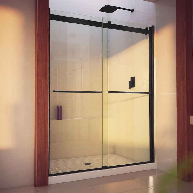 Essence-H 76" High x 60" Wide Bypass Semi Frameless Shower Door with Clear Glass - image 1