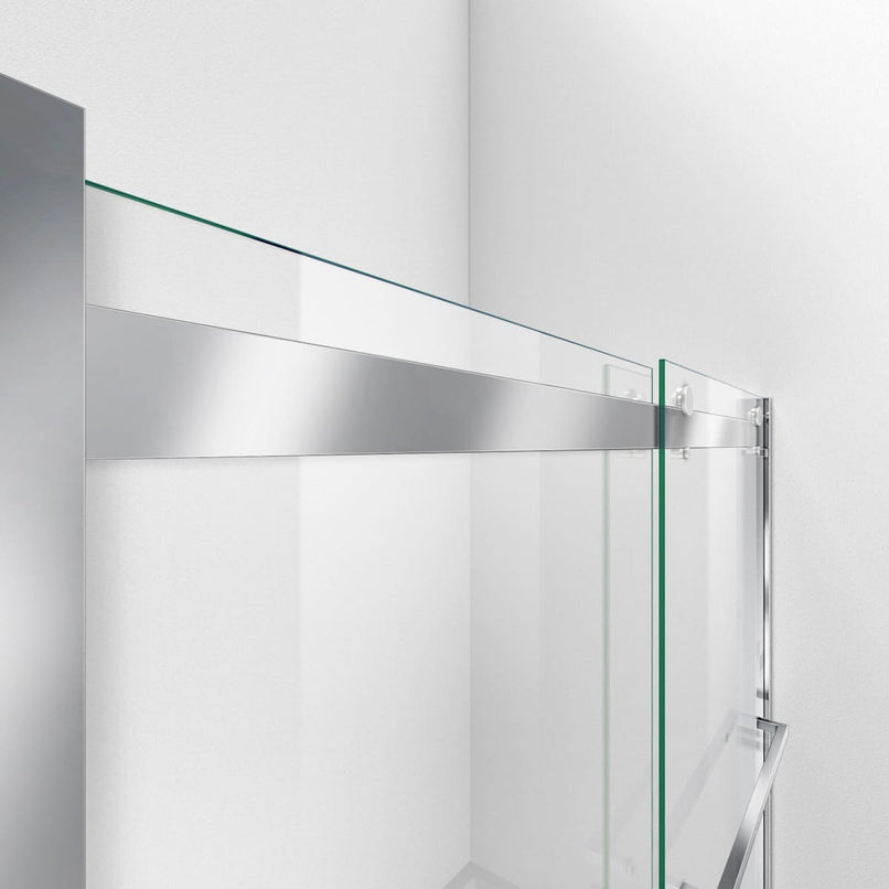 Essence-H 76" High x 60" Wide Bypass Semi Frameless Shower Door with Clear Glass - image 15