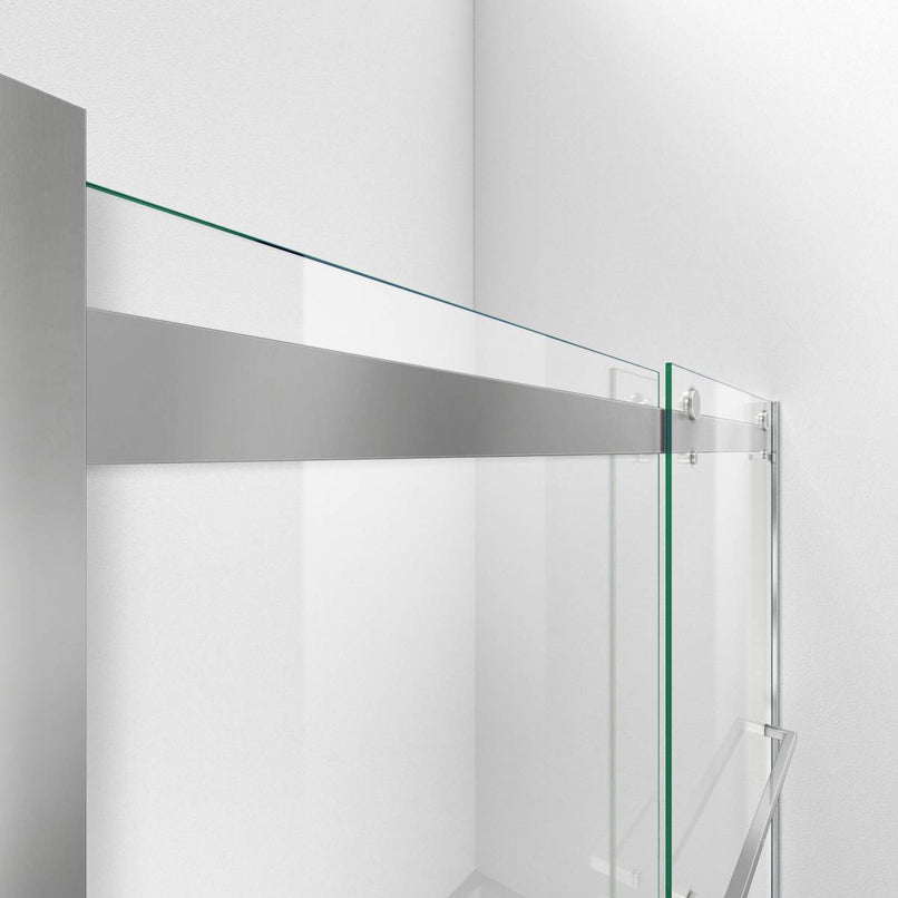 Essence-H 76" High x 60" Wide Bypass Semi Frameless Shower Door with Clear Glass - image 16