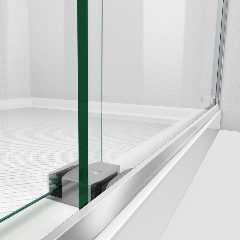 Essence-H 76" High x 60" Wide Bypass Semi Frameless Shower Door with Clear Glass - image 21