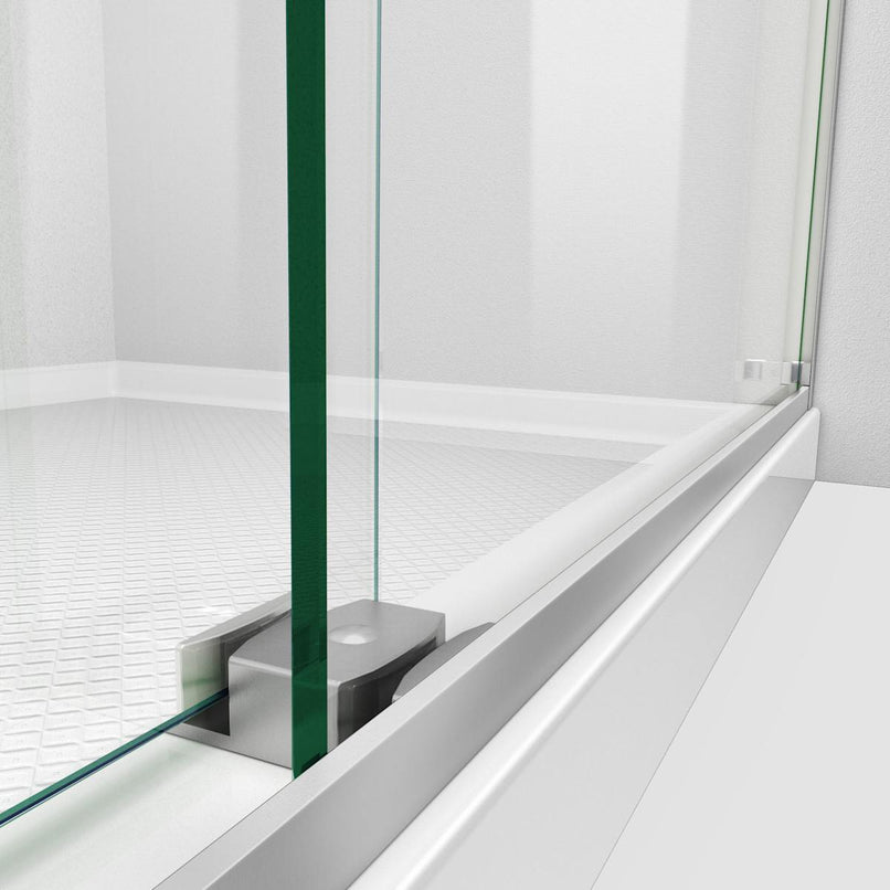 Essence-H 76" High x 60" Wide Bypass Semi Frameless Shower Door with Clear Glass - image 22