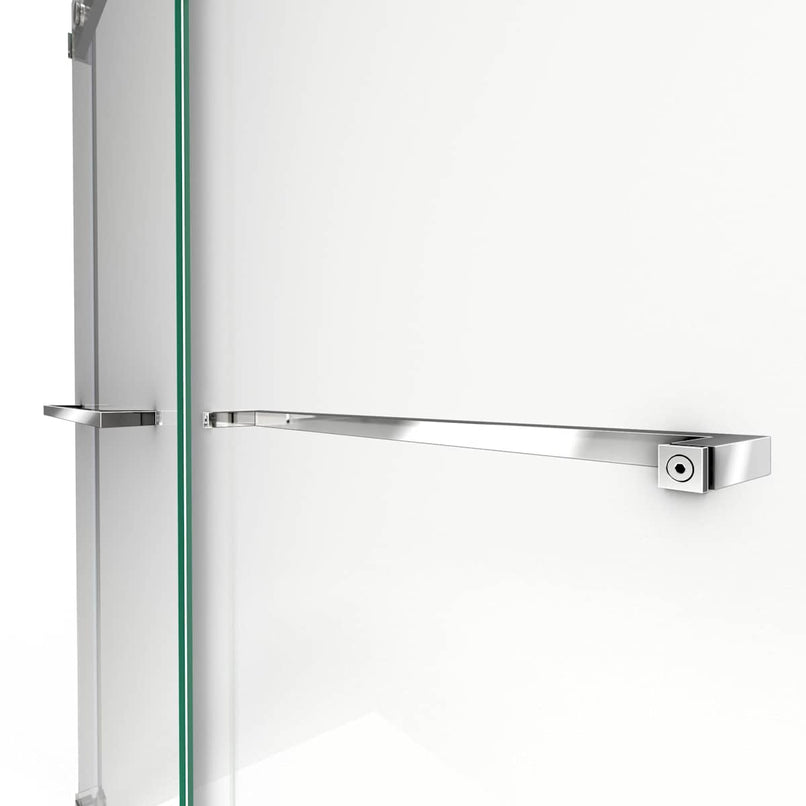 Essence-H 76" High x 60" Wide Bypass Semi Frameless Shower Door with Clear Glass - image 6