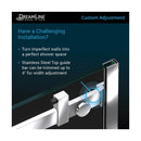 Enigma Air 76" High x 48" Wide Sliding Frameless Shower Door with Clear Glass - image 11