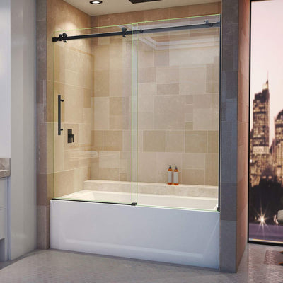 Enigma Air 62" High x 60" Wide Sliding Frameless Tub Door with Clear Glass - image 1