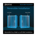 Enigma Air 76" High x 60" Wide Sliding Frameless Shower Door with Clear Glass - image 12