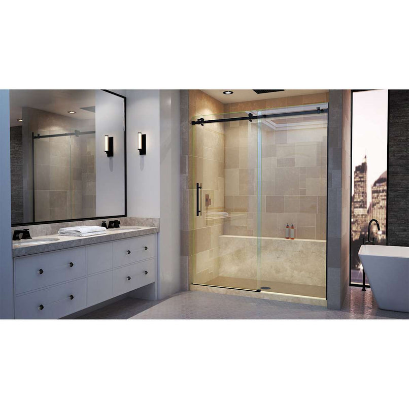 Enigma Air 76" High x 60" Wide Sliding Frameless Shower Door with Clear Glass - image 13
