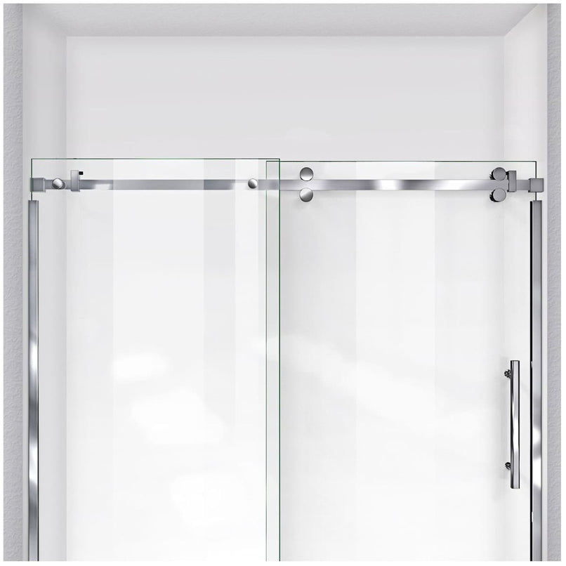 Enigma Sky 76" High X 48" Wide Sliding Frameless Shower Door with Clear Glass - image 3