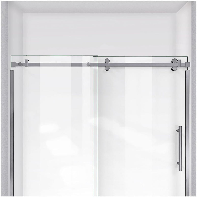 Enigma Sky 76" High x 60" Wide Sliding Frameless Shower Door with Clear Glass - image 6