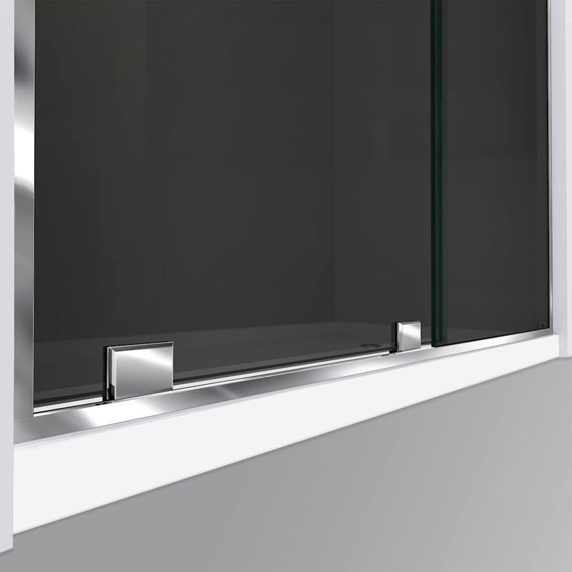 Mirage-Z 72" High x 44, 45, 46, 47, 48" Wide Sliding Semi Frameless Shower Door with Tinted Glass - image 6