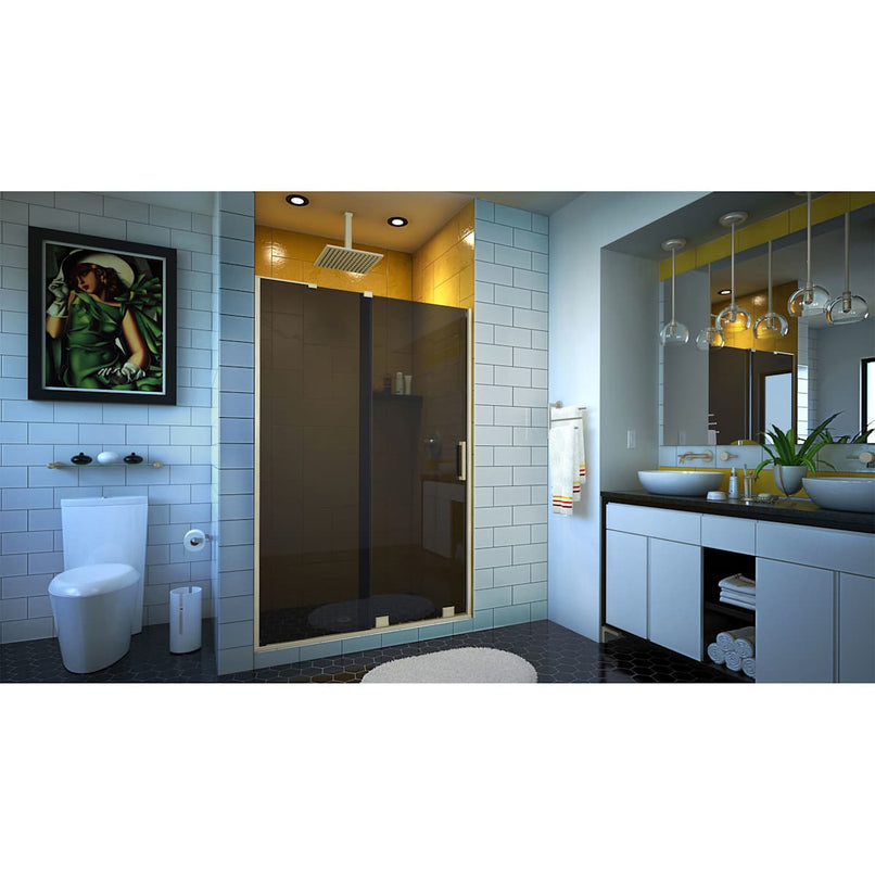 Mirage-Z 72" High x 44, 45, 46, 47, 48" Wide Sliding Semi Frameless Shower Door with Tinted Glass - image 8