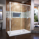 Flex 34-1/2" D x 50 - 54" W x 72" H Semi-Frameless Pivot Shower Enclosure - image 1