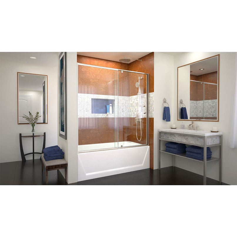Flex 56-60" W x 58" H Semi-Frameless Pivot Tub Door - image 8