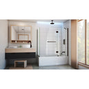 Aqua 56 - 60" W x 30" D x 58 " H Frameless Hinged Tub Door with 30 " Return Panel - image 4