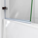 Aqua Uno 56 - 60" W x 30 " D x 58" H Frameless Hinged Tub Door with Return Panel - image 7