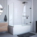 Aqua Uno 56 - 60" W x 30 " D x 58" H Frameless Hinged Tub Door with Return Panel - image 1