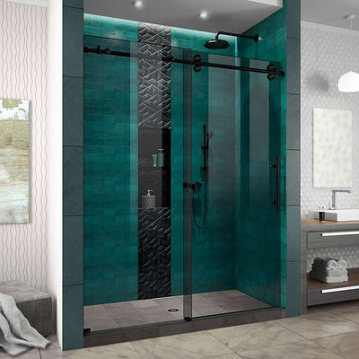 Enigma-XO 76" High x 60" Wide Sliding Frameless Shower Door with Clear Glass - image 1