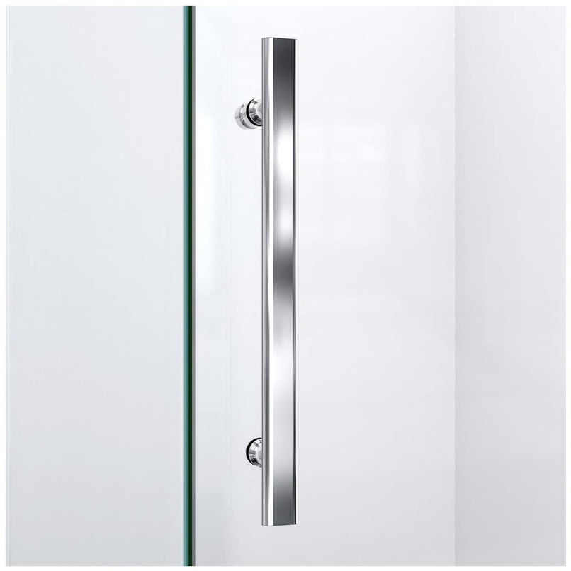 Quatra Lux 72" High x 46-5/16" Wide x 34-5/16" Deep Hinged Frameless Shower Enclosure with Clear Glass - image 3