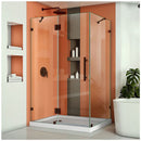 Quatra Lux 72" High x 46-5/16" Wide x 34-5/16" Deep Hinged Frameless Shower Enclosure with Clear Glass - image 11