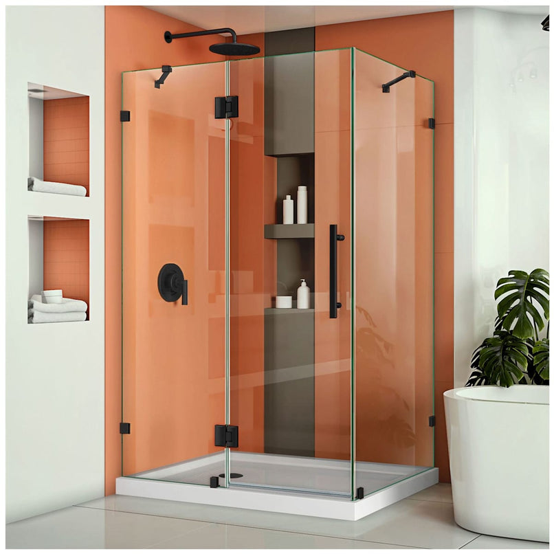 Quatra Lux 72" High x 46-5/16" Wide x 34-5/16" Deep Hinged Frameless Shower Enclosure with Clear Glass - image 15