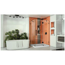 Quatra Lux 72" High x 46-5/16" Wide x 34-5/16" Deep Hinged Frameless Shower Enclosure with Clear Glass - image 18