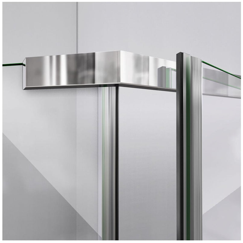 Prism 72" High x 34-1/8" Wide x 34-1/8" Deep Pivot Frameless Shower Enclosure with Clear Glass - image 7