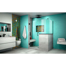 Unidoor Plus 72" High x 47" Wide x 36-3/8" Deep Hinged Frameless Shower Enclosure with Clear Glass and 34" x 36" Buttress Panel - image 7