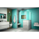 Unidoor Plus 72" High x 48" Wide x 30-3/8" Deep Hinged Frameless Shower Enclosure with Clear Glass and 36" x 30" Buttress Panel - image 7