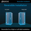 Unidoor Plus 72" High x 30-3/8" Wide x 30" Deep Hinged Frameless Shower Enclosure with Clear Glass - image 3