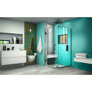 Unidoor Plus 72" High x 34" Wide x 34-3/8" Deep Hinged Frameless Shower Enclosure with Clear Glass - image 4