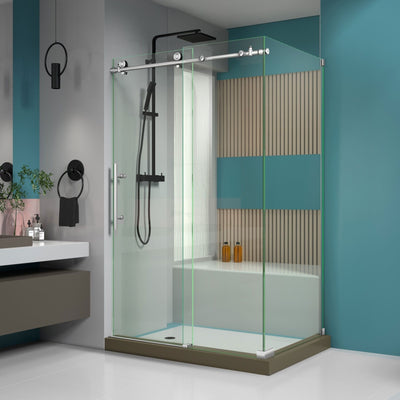 Enigma-X 32 1/2" D x 48 3/8" W x 76" H Fully Frameless Sliding Shower Enclosure - image 1