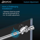 Enigma-X 76" High x 49" Wide x 34-1/2" Deep Sliding Frameless Shower Enclosure with Clear Glass - image 2