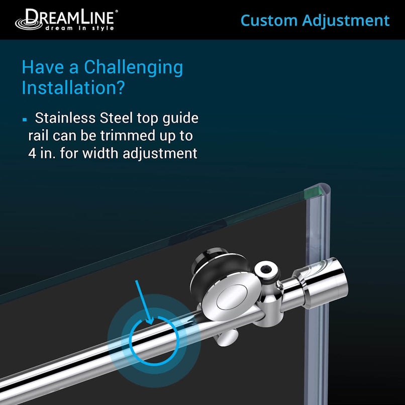 Enigma-X 76" High x 61" Wide x 34-1/2" Deep Sliding Frameless Shower Enclosure with Clear Glass - image 2