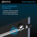 Enigma-X 76" High x 61" Wide x 34-1/2" Deep Sliding Frameless Shower Enclosure with Clear Glass - image 3